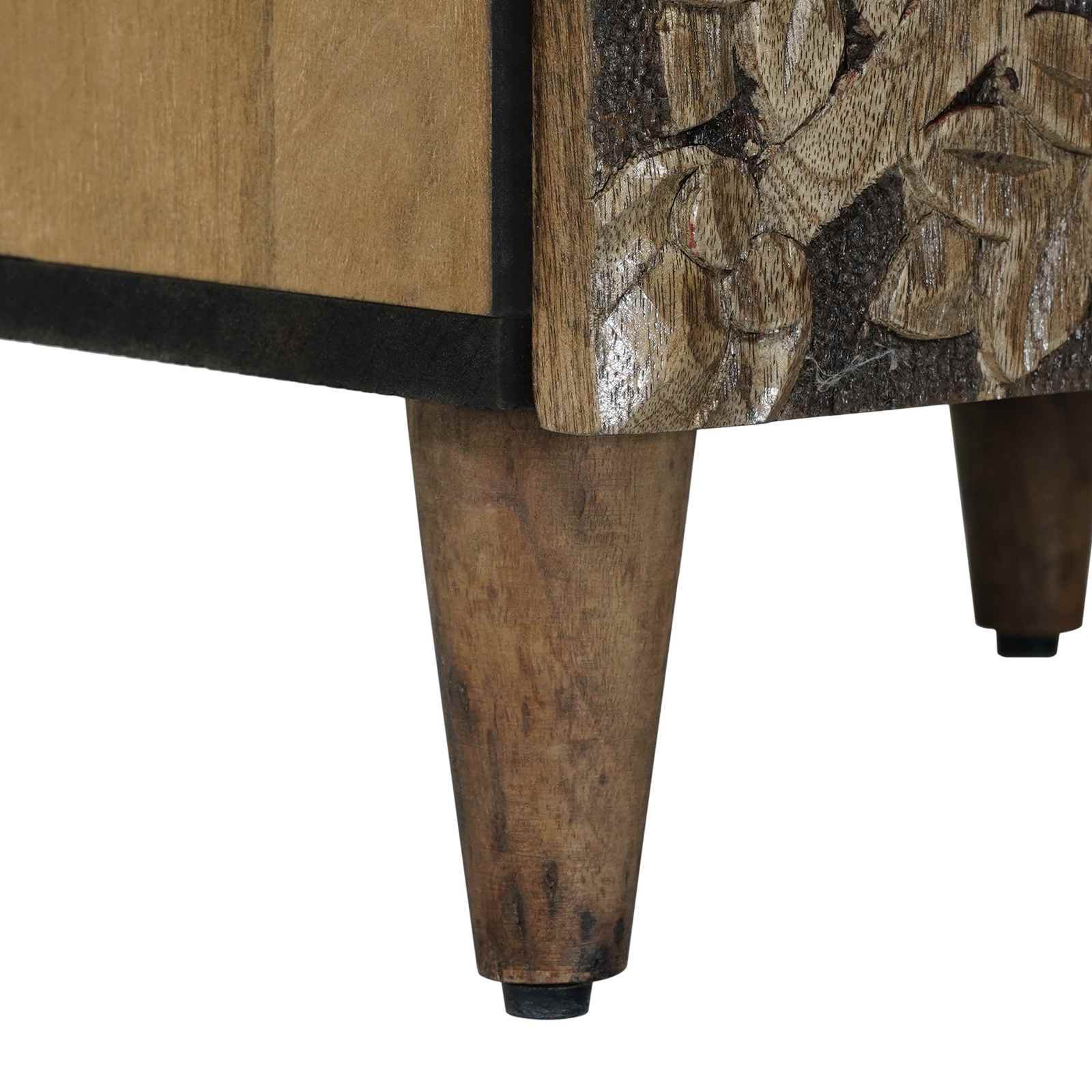 vidaXL Dressoir met opslag Wit 40 x 33,5 x 75 cm Massief Mango Hout