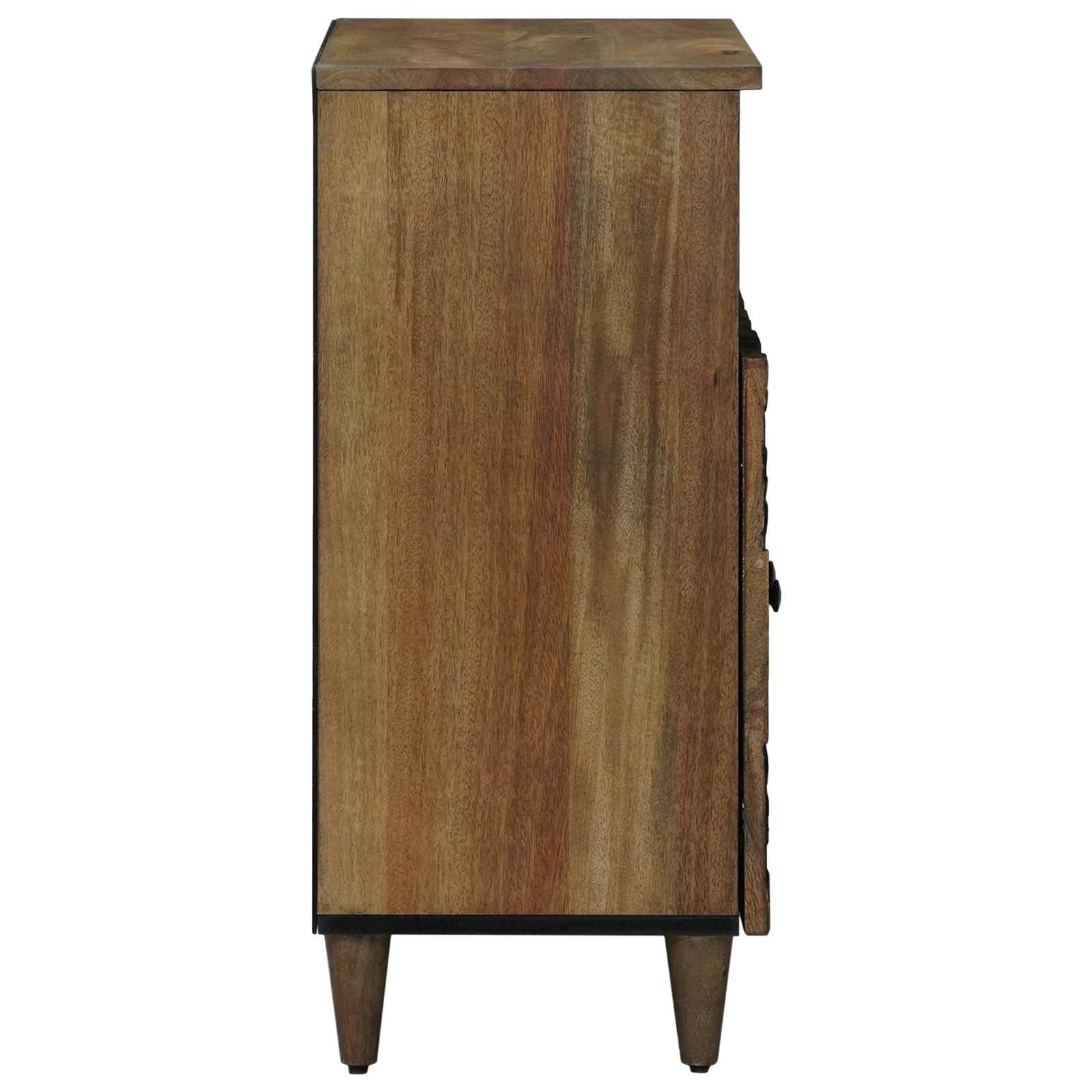 vidaXL Dressoir met opslag Wit 60 x 33,5 x 75 cm Massief Mango Hout