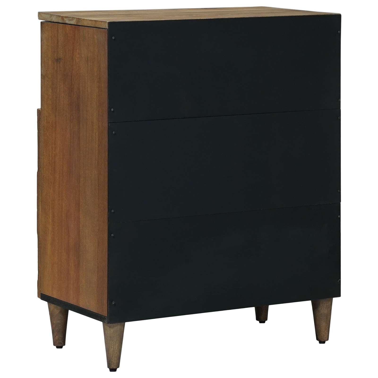 vidaXL Dressoir met opslag Wit 60 x 33,5 x 75 cm Massief Mango Hout