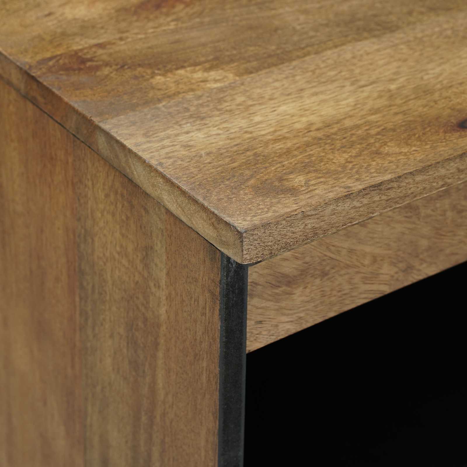 vidaXL Dressoir met opslag Wit 60 x 33,5 x 75 cm Massief Mango Hout