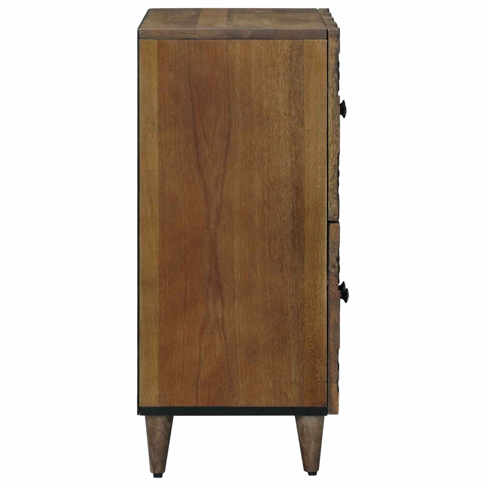 vidaXL Dressoir met opslag Wit 60 x 33,5 x 75 cm Massief Mango Hout
