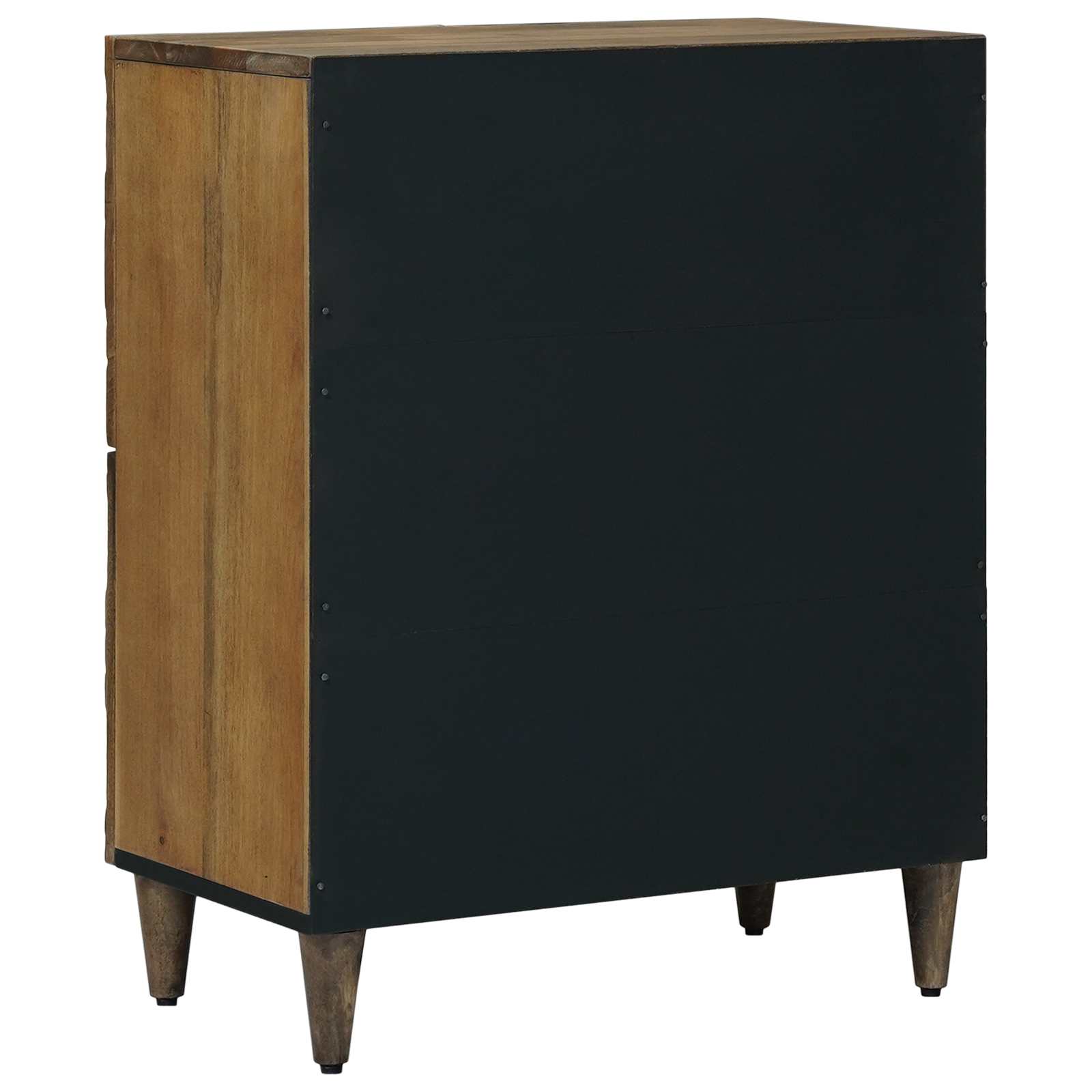 vidaXL Dressoir met opslag Wit 60 x 33,5 x 75 cm Massief Mango Hout