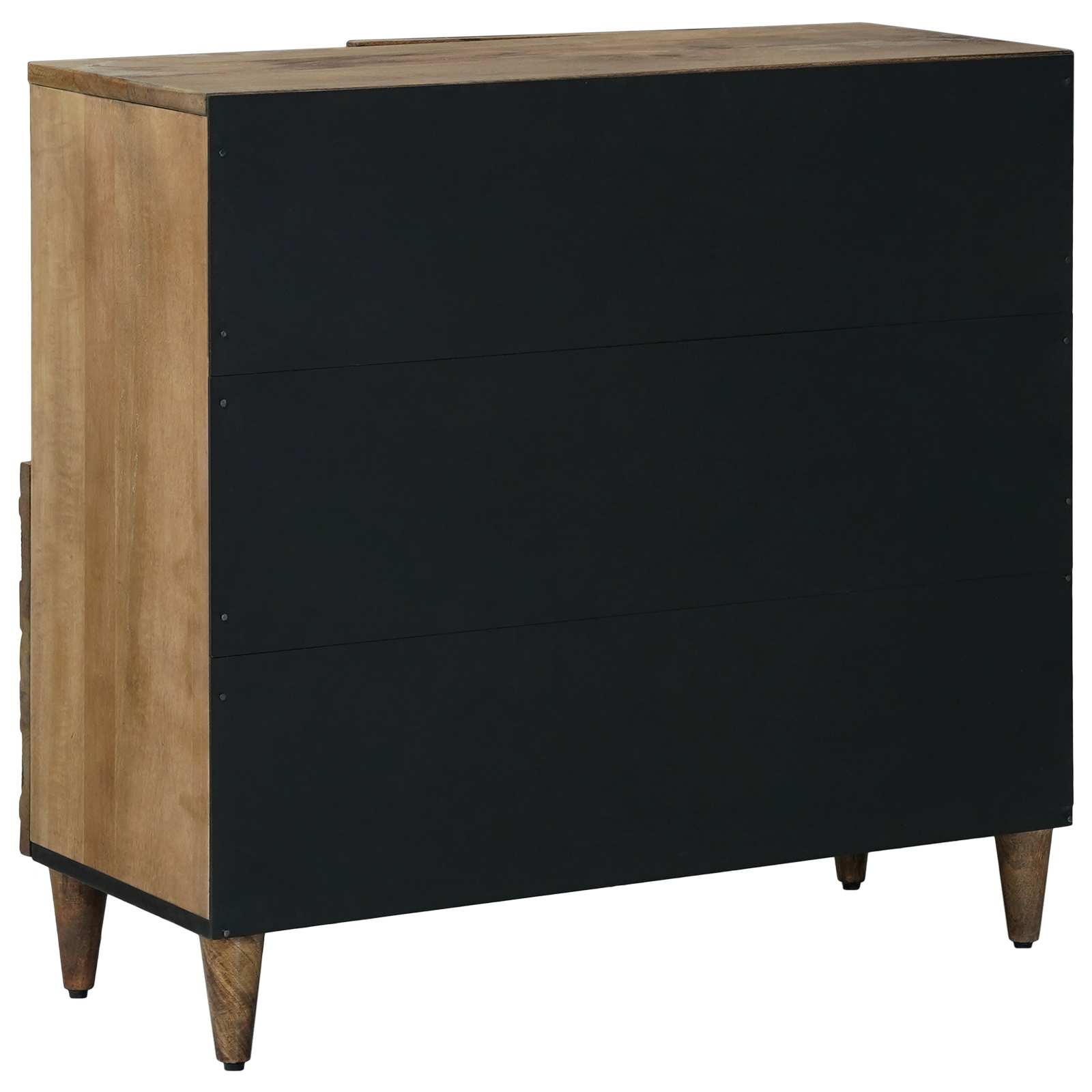 vidaXL Dressoir met opslag Wit 80 x 33,5 x 75 cm Massief Mango Hout