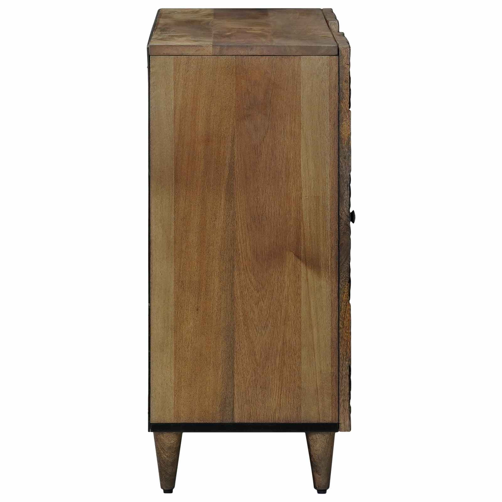 vidaXL Dressoir met plank Wit 90 x 33,5 x 75 cm Massief Mango Hout