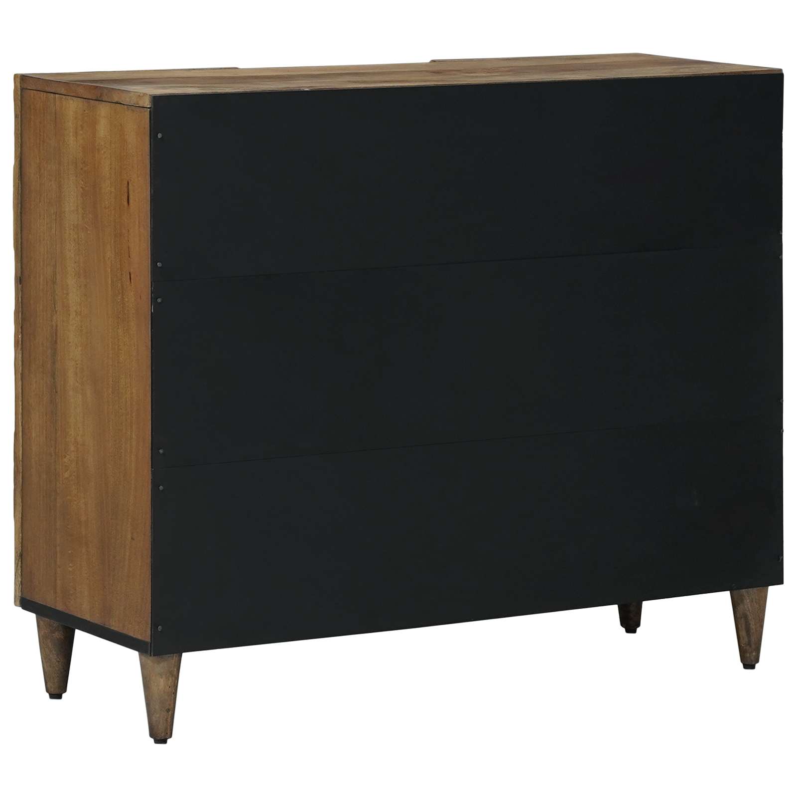 vidaXL Dressoir met plank Wit 90 x 33,5 x 75 cm Massief Mango Hout