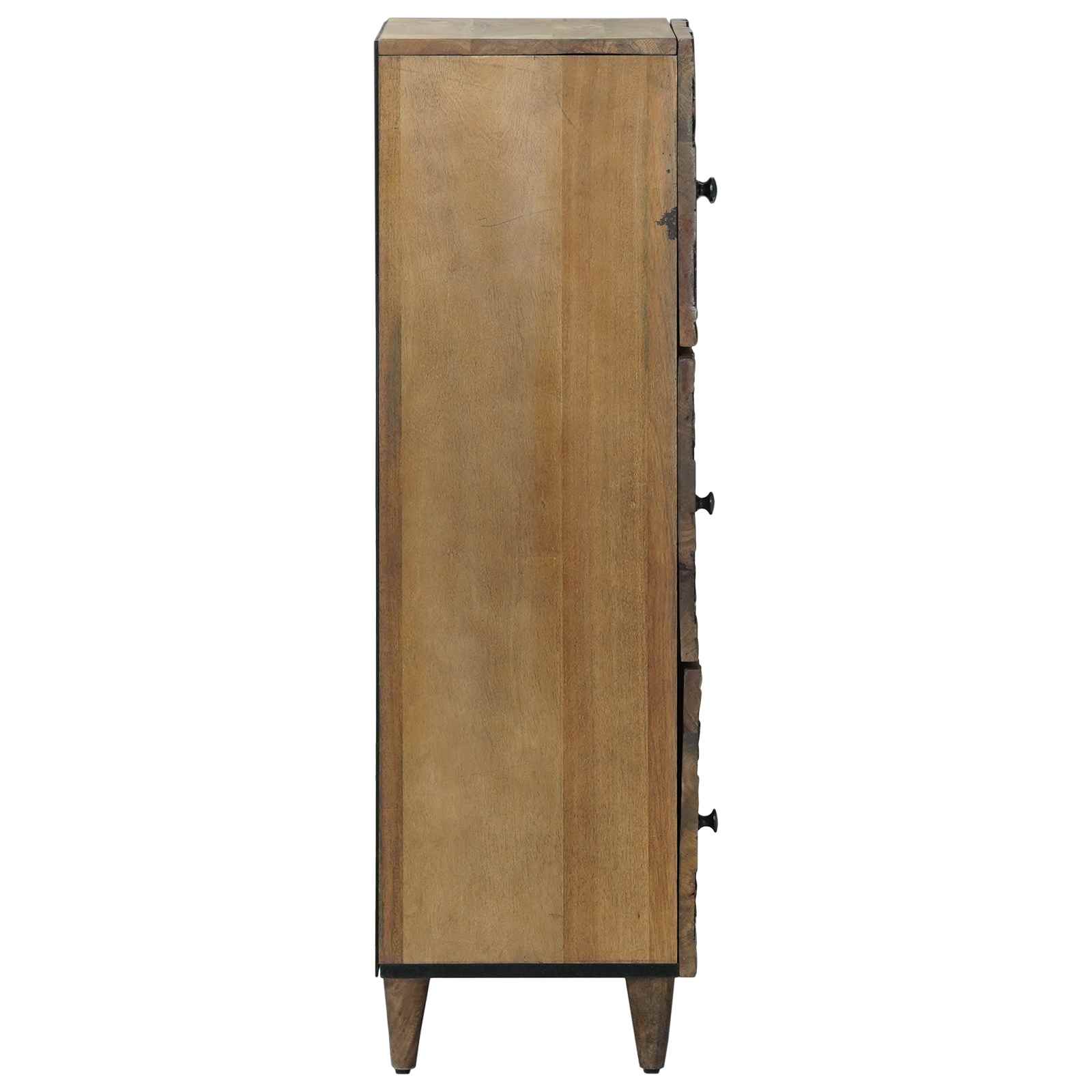vidaXL Hoge Kast met opslag Wit 40 x 33,5 x 110 cm Massief Mango Hout