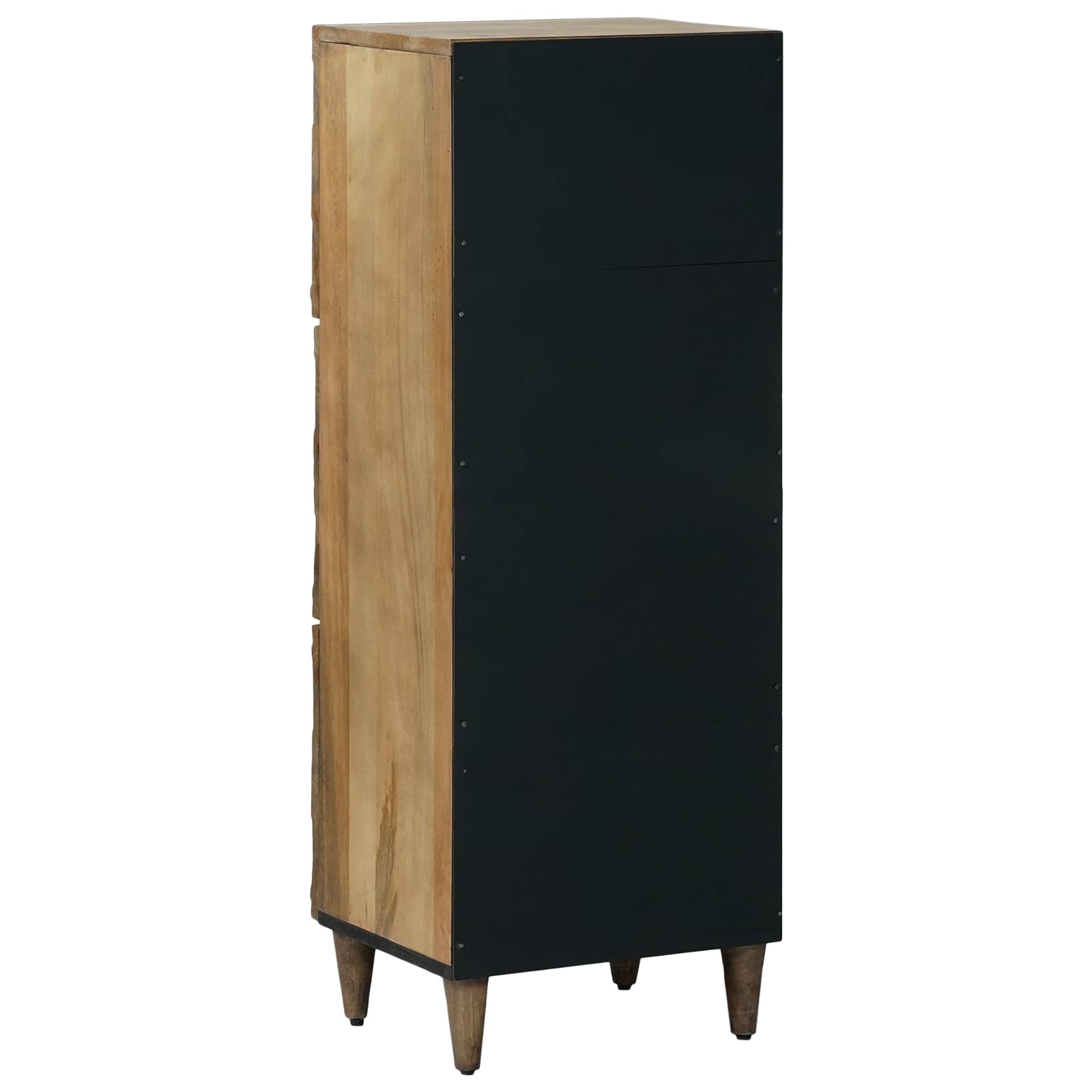 vidaXL Hoge Kast met opslag Wit 40 x 33,5 x 110 cm Massief Mango Hout