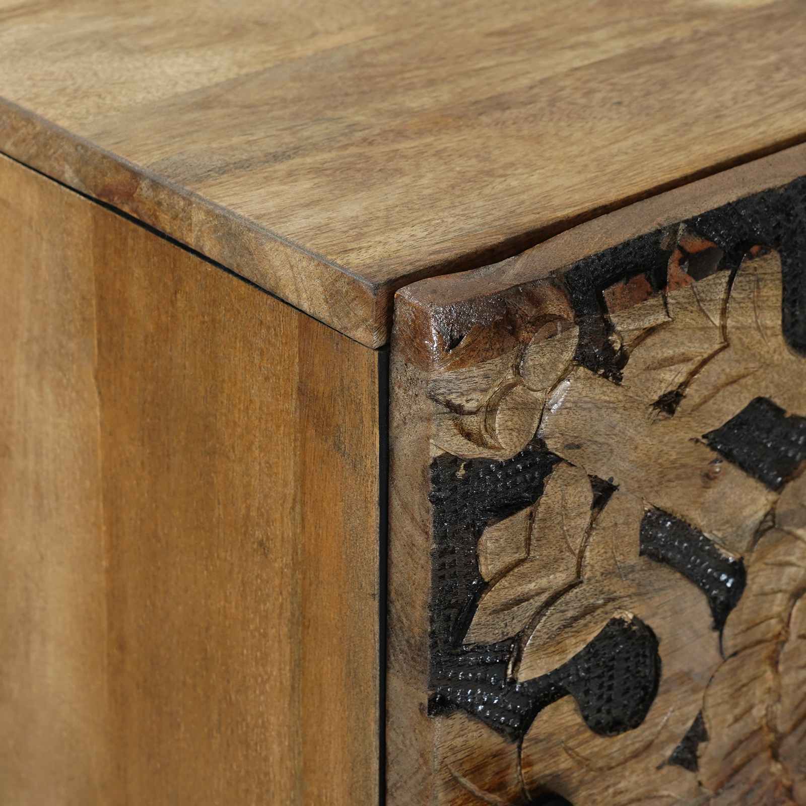vidaXL Hoge Kast met opslag Wit 40 x 33,5 x 110 cm Massief Mango Hout