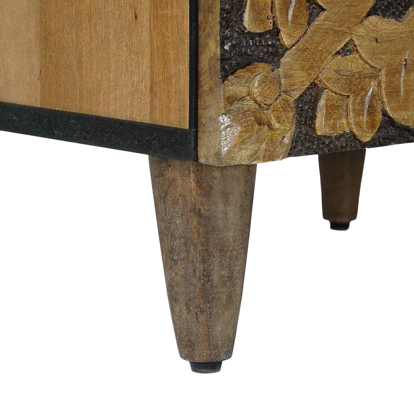 vidaXL Hoge Kast met opslag Wit 40 x 33,5 x 110 cm Massief Mango Hout