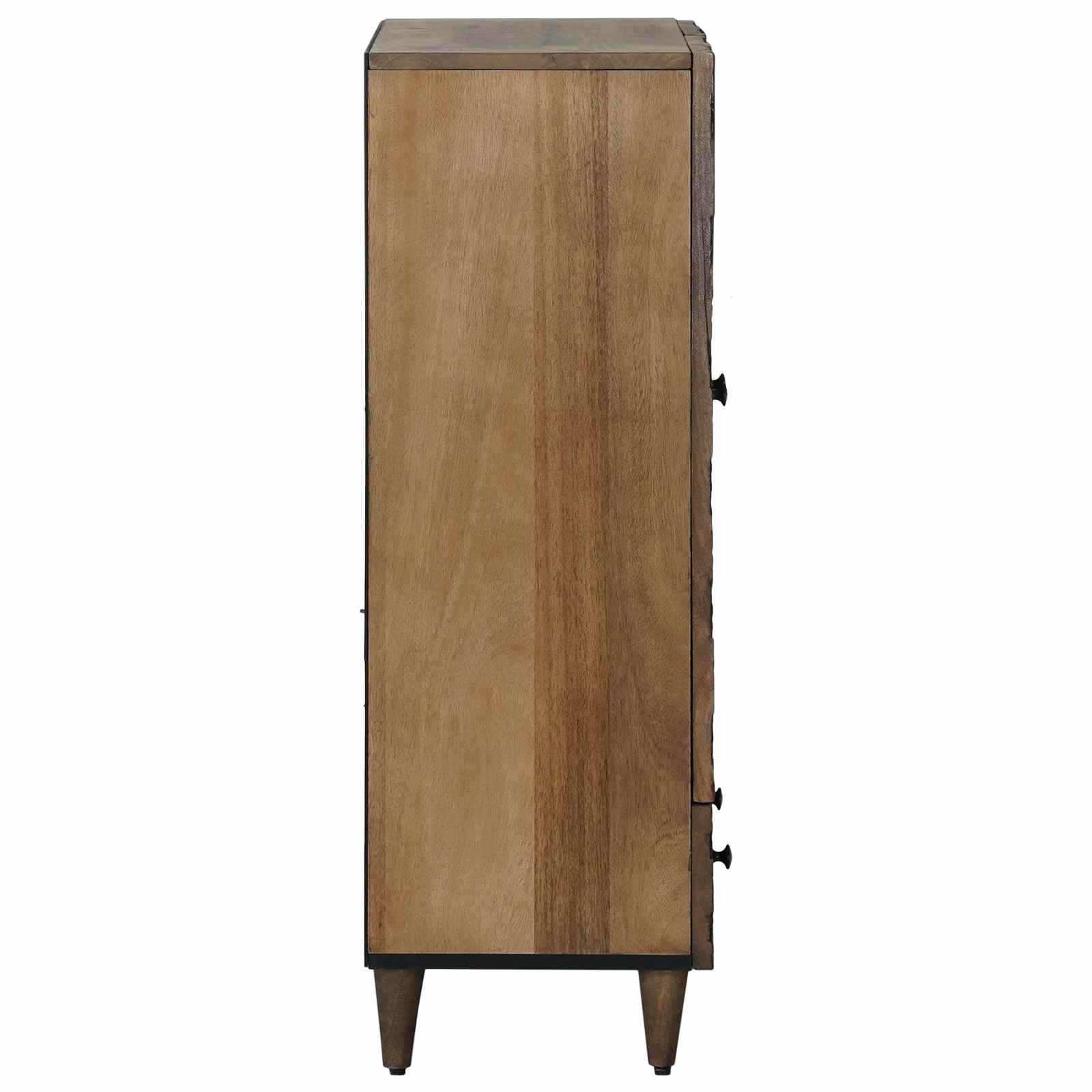 vidaXL Hoge Kast met lade Wit 60 x 33,5 x 100 cm Massief Mango Hout