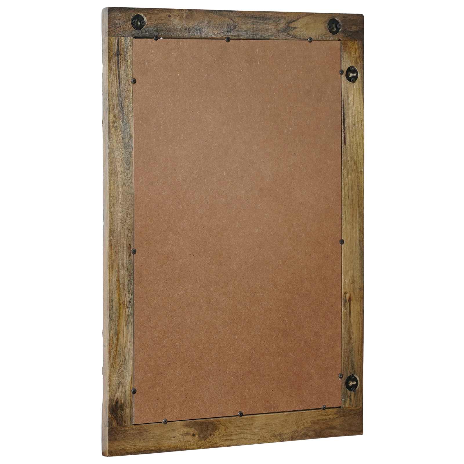 vidaXL Badkamer Spiegel Wit 50 x 70 x 3 cm Massief Mango Hout