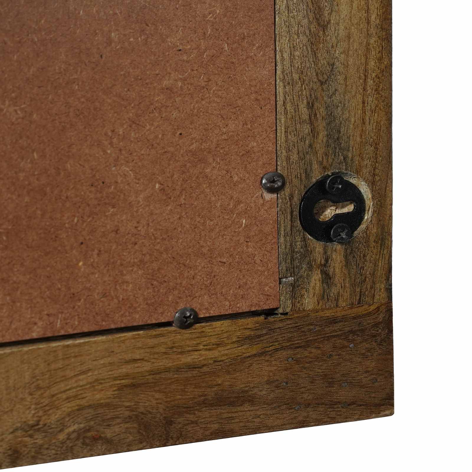 vidaXL Badkamer Spiegel Wit 50 x 70 x 3 cm Massief Mango Hout