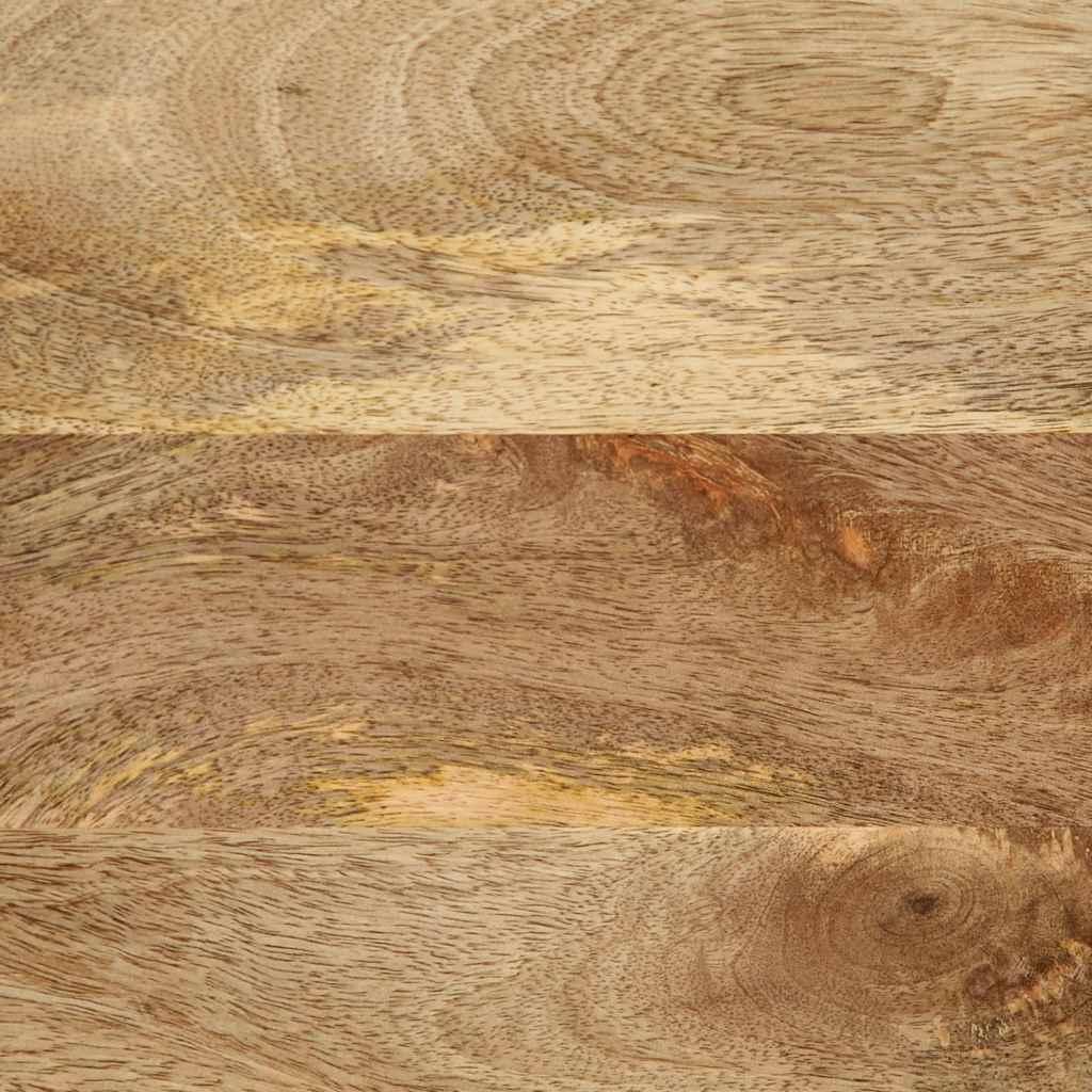 vidaXL Nachtkastje 40x33,5x46 cm massief ruw mangohout zwart - Aashly