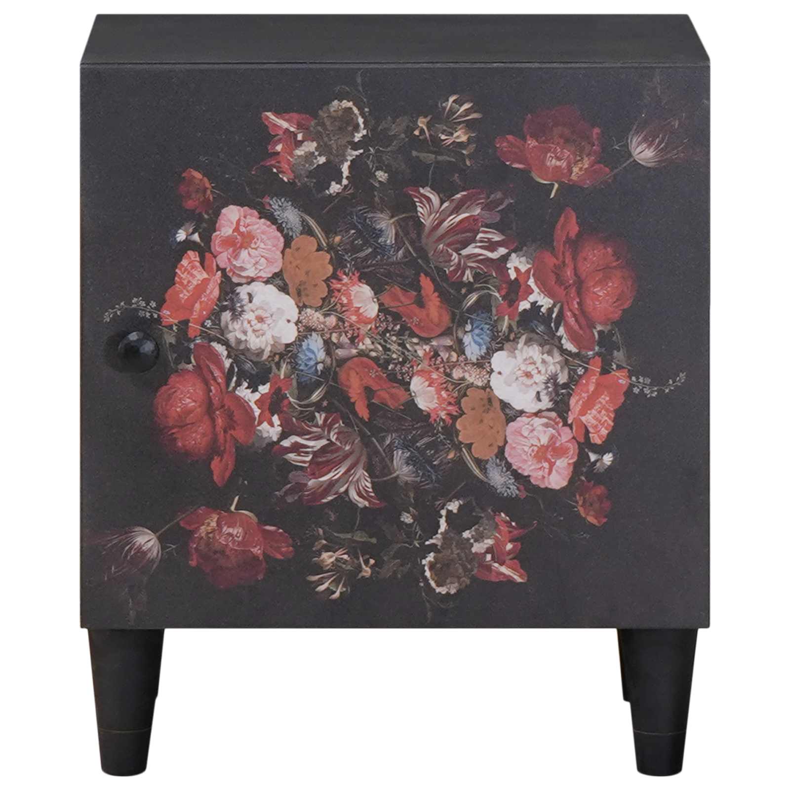 vidaXL Nachtkastje met Deur 2 pcs Zwart 40 x 33 x 46 cm