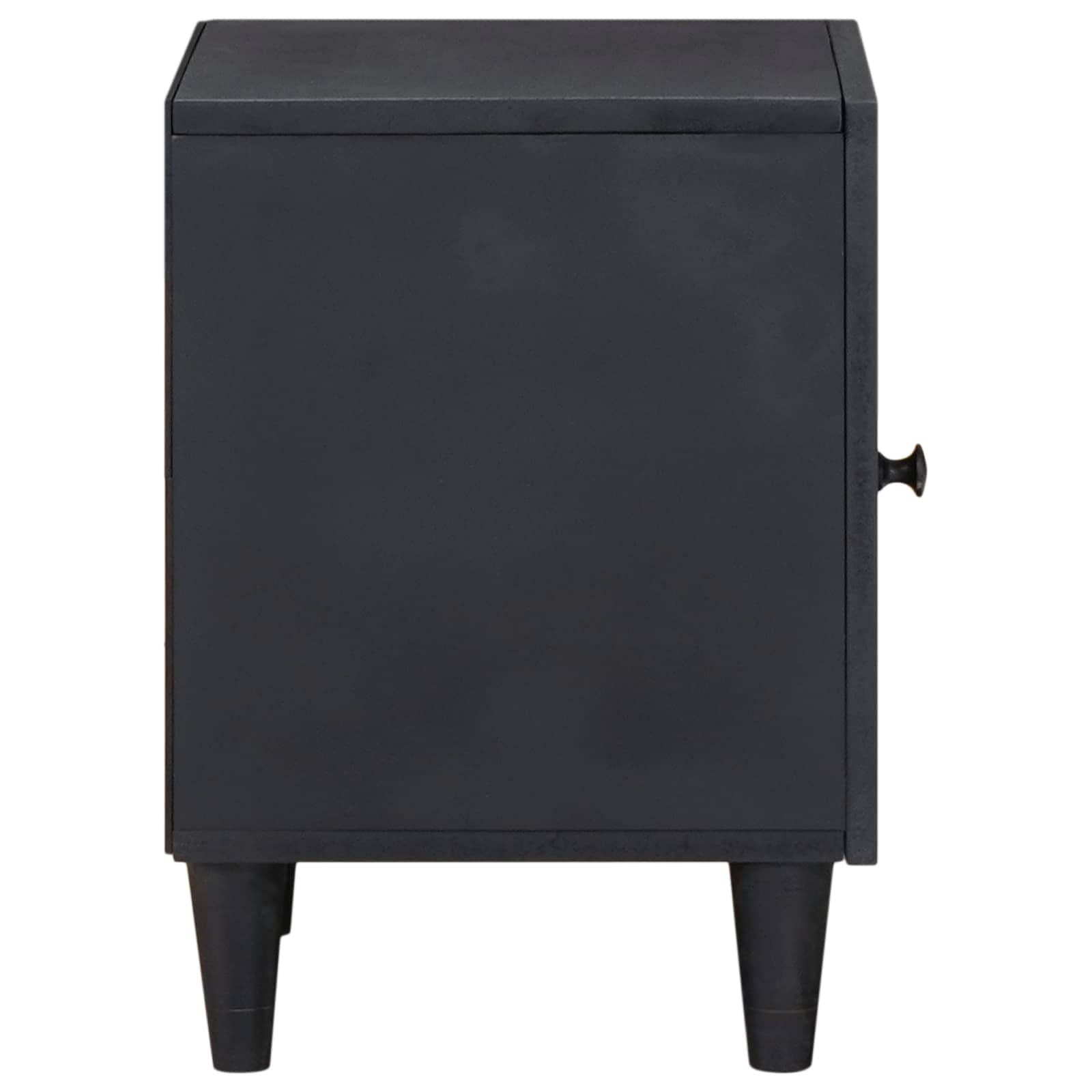 vidaXL Nachtkastje met Deur 2 pcs Zwart 40 x 33 x 46 cm