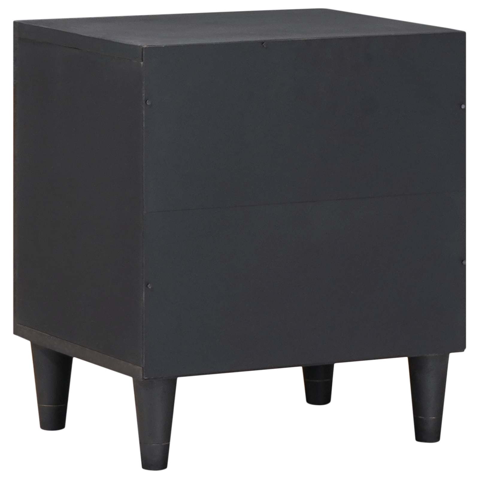 vidaXL Nachtkastje met Deur 2 pcs Zwart 40 x 33 x 46 cm