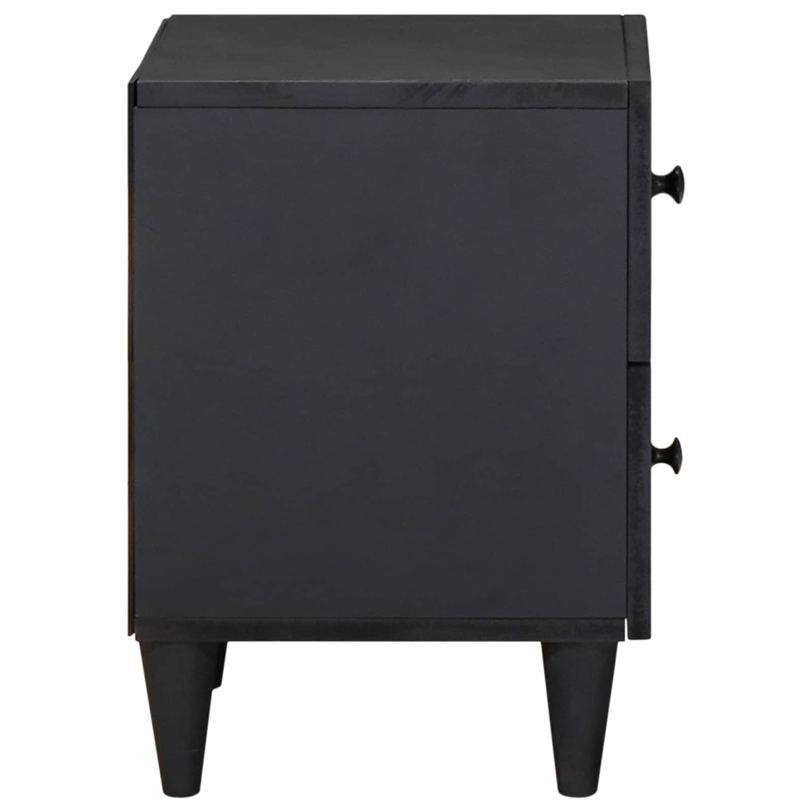 vidaXL Nachtkastje 2 pcs Bruin 40 x 33,5 x 46 cm Massief Mango Hout