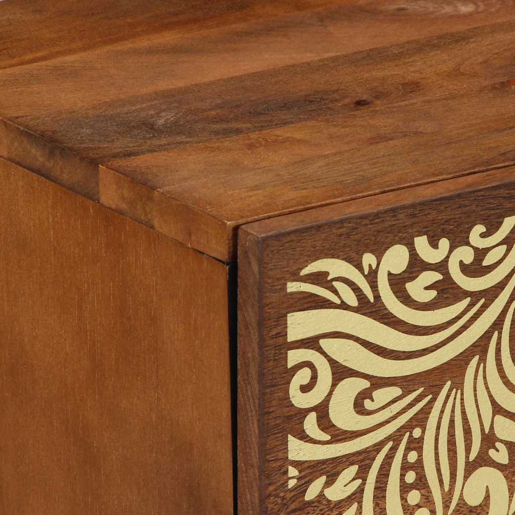 vidaXL Nachtt kastje 40x33x46 cm Massief Hout Mango
