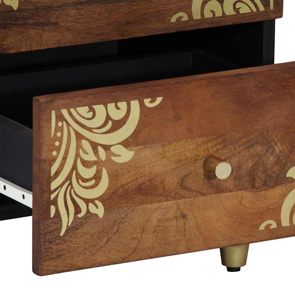 vidaXL Nachtkast 40x33x46 cm Massief Houten Mangohout