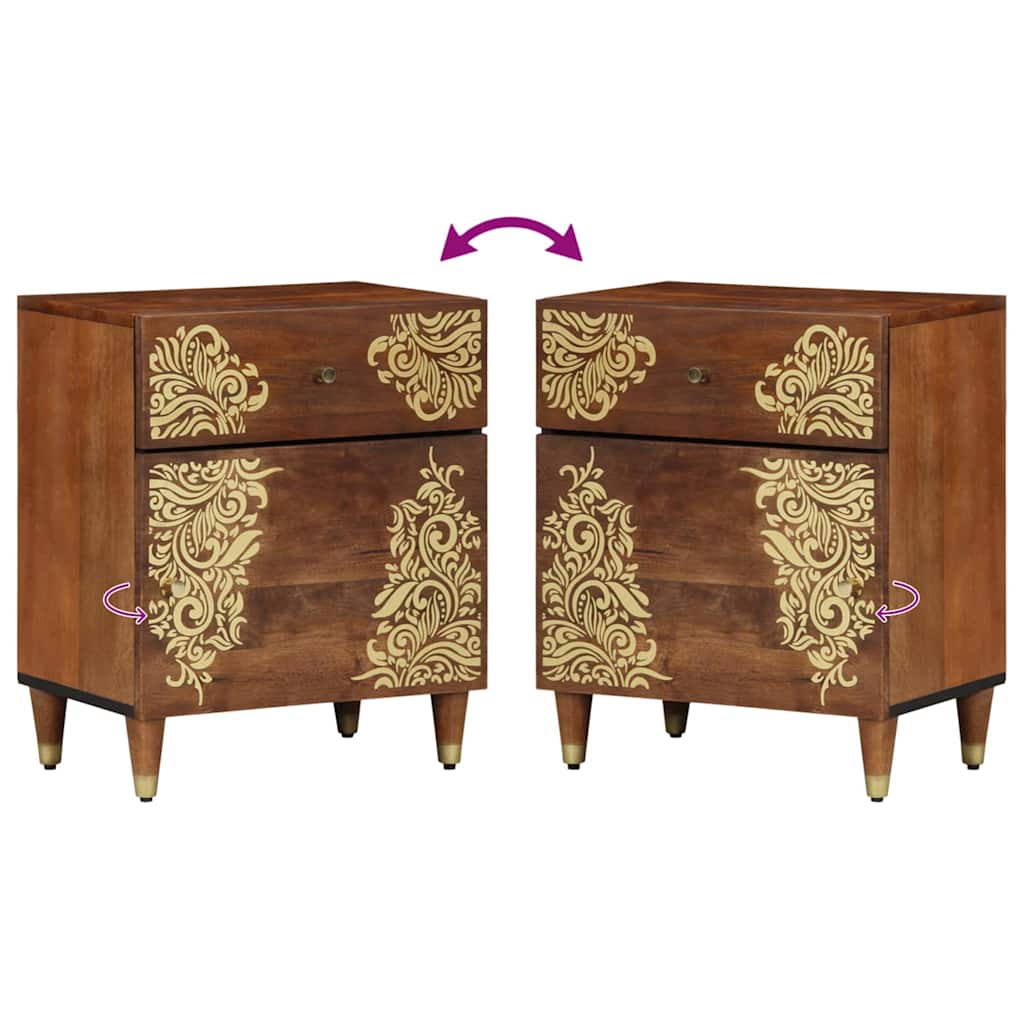 vidaXL Nachtkast Honingbruin Massief hout 50 x 33 x 60 cm Duurzaam