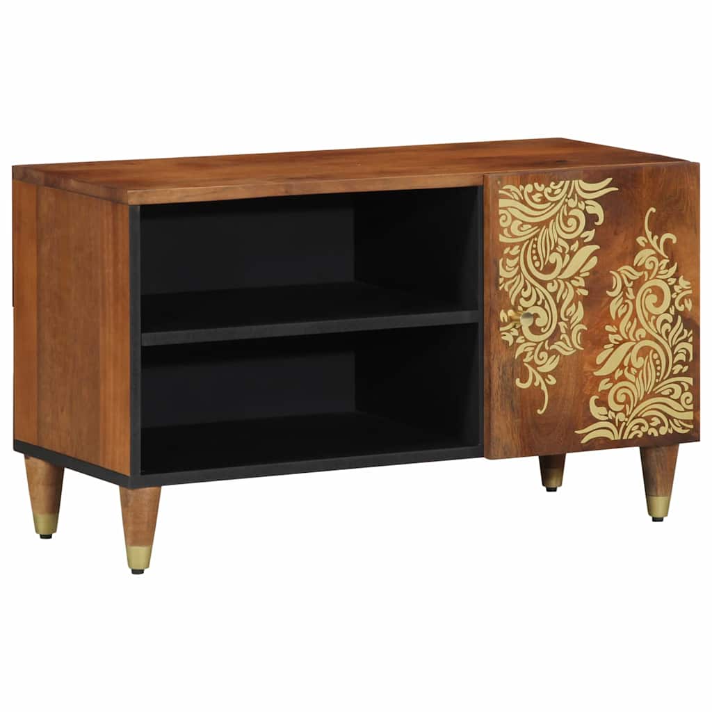 vidaXL TV-Kast Honingbruin Massief mangohout, Engineered wood