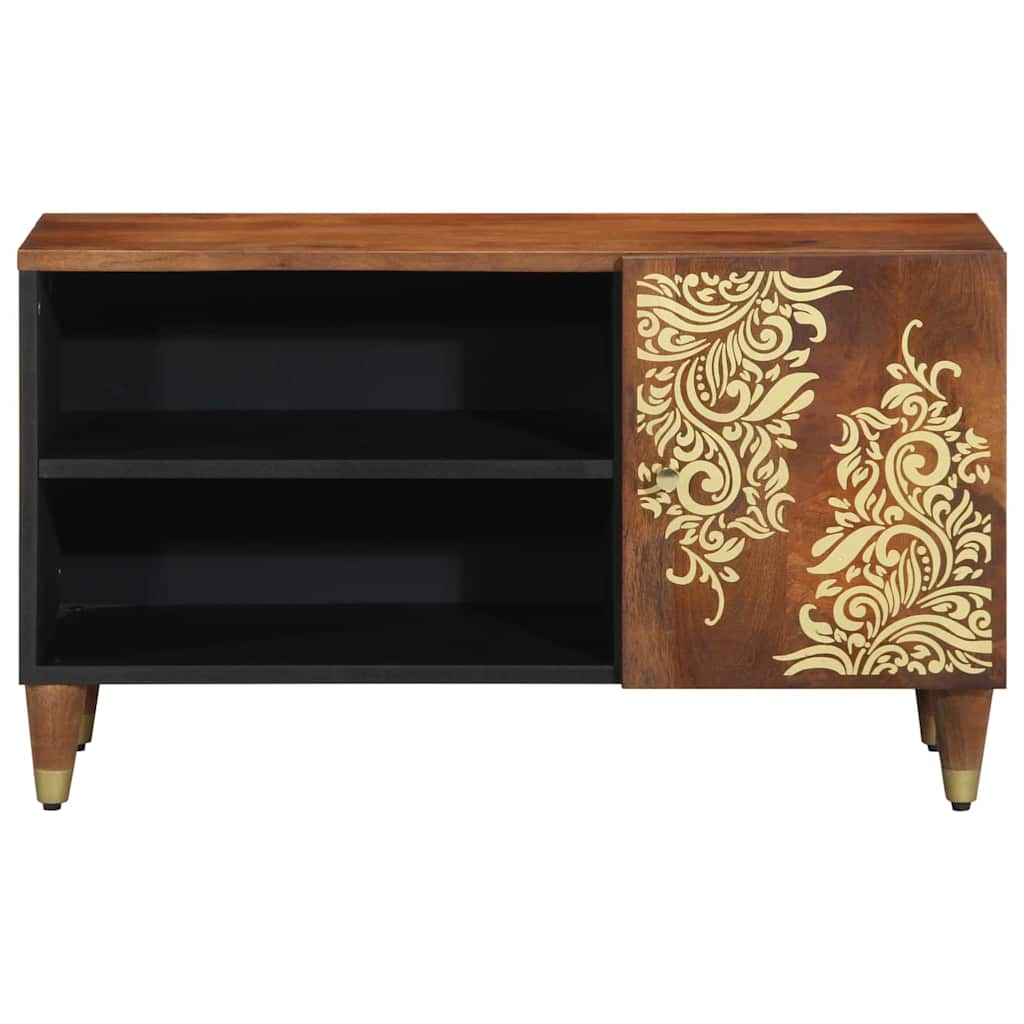 vidaXL TV-Kast Honingbruin Massief mangohout, Engineered wood