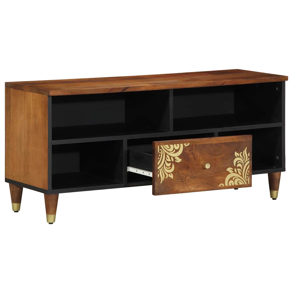 vidaXL TV-kast 100x33x46 cm Massief Hout Mango