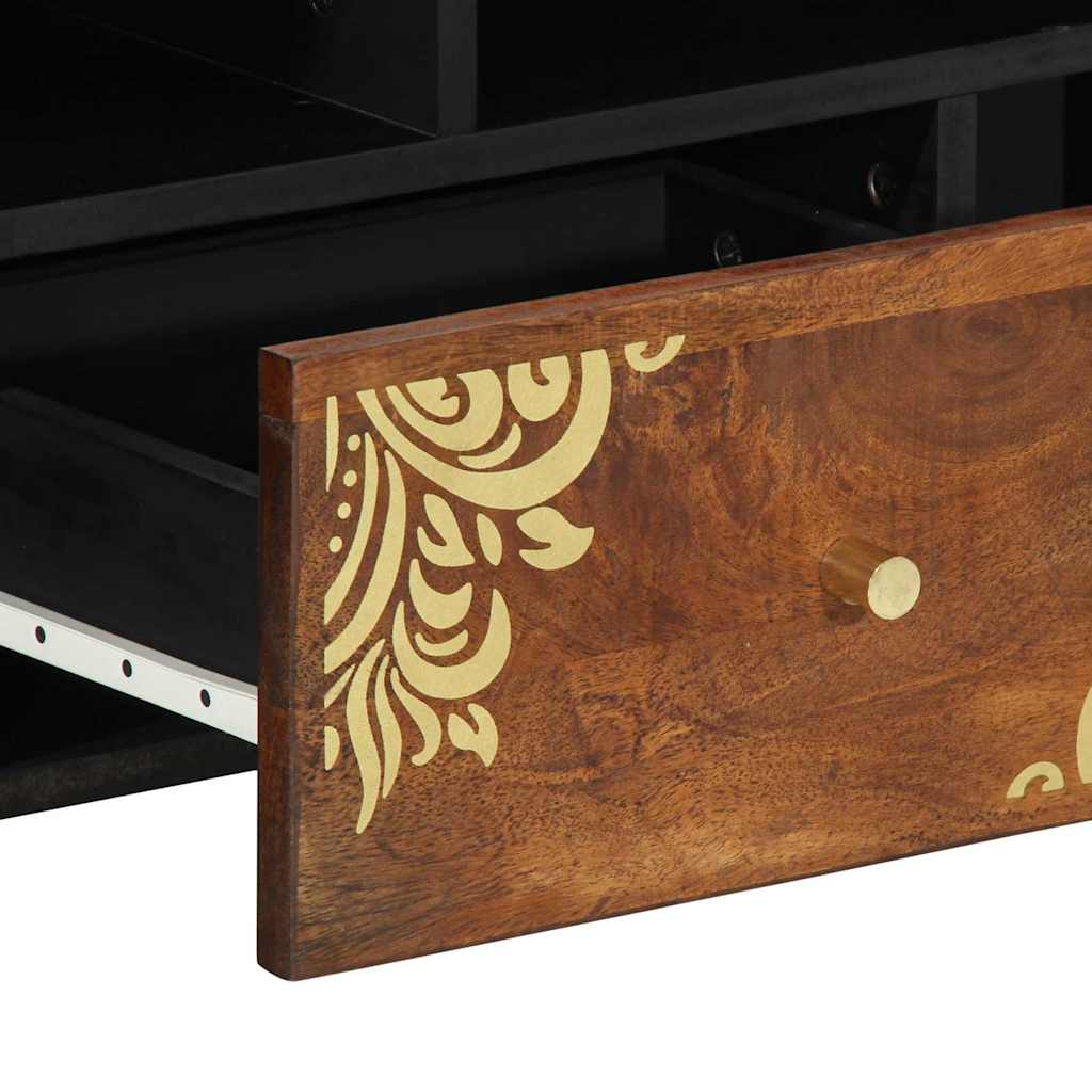 vidaXL TV-kast 100x33x46 cm Massief Hout Mango