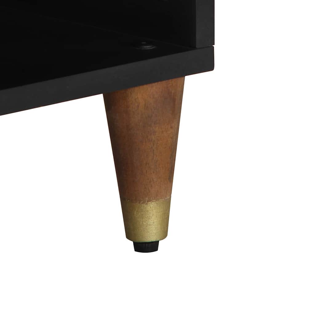 vidaXL Media Kast Honingbruin Massief mangohout, Gelamineerd hout