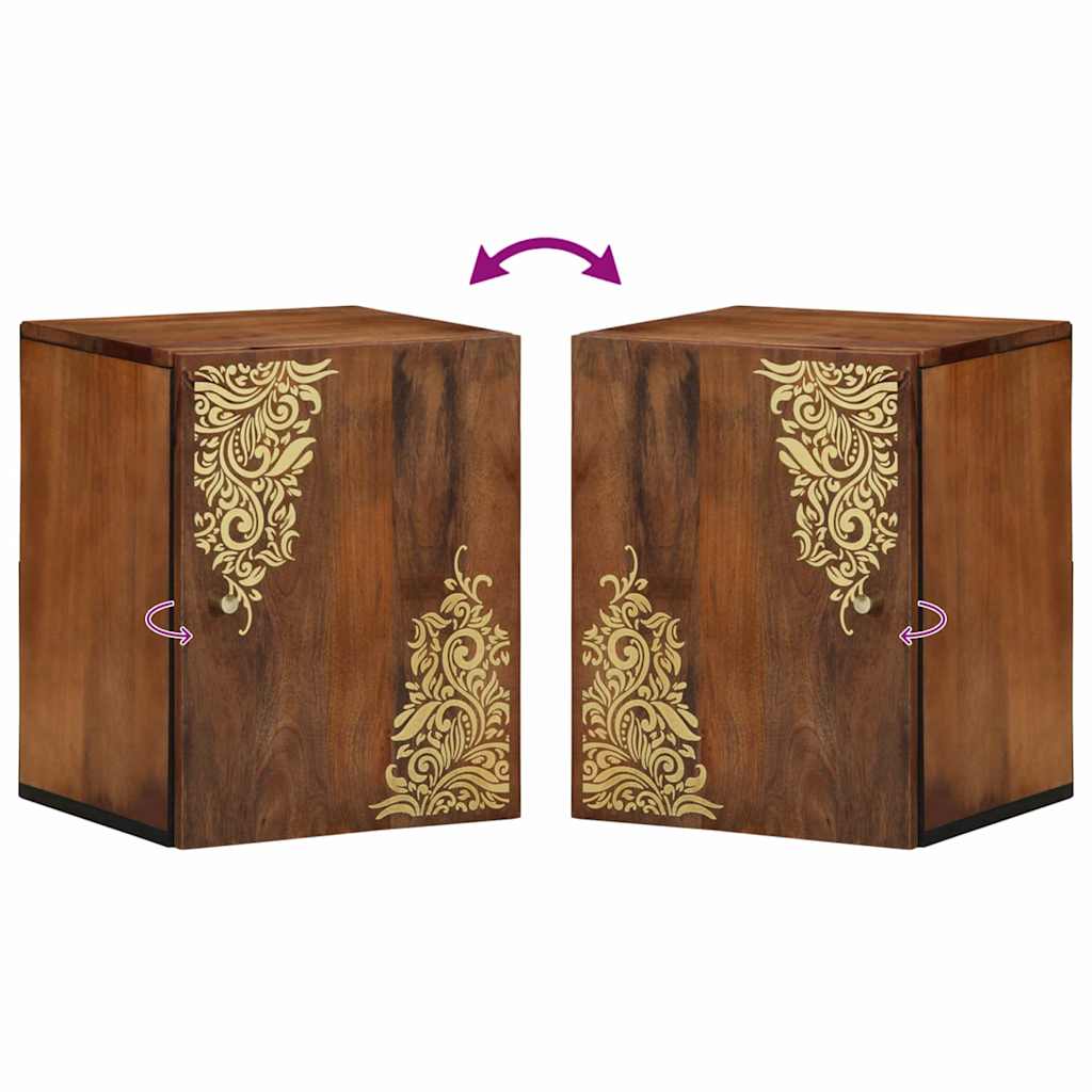 vidaXL Badkamerwandkast 38x33x48 cm Massief mangohout