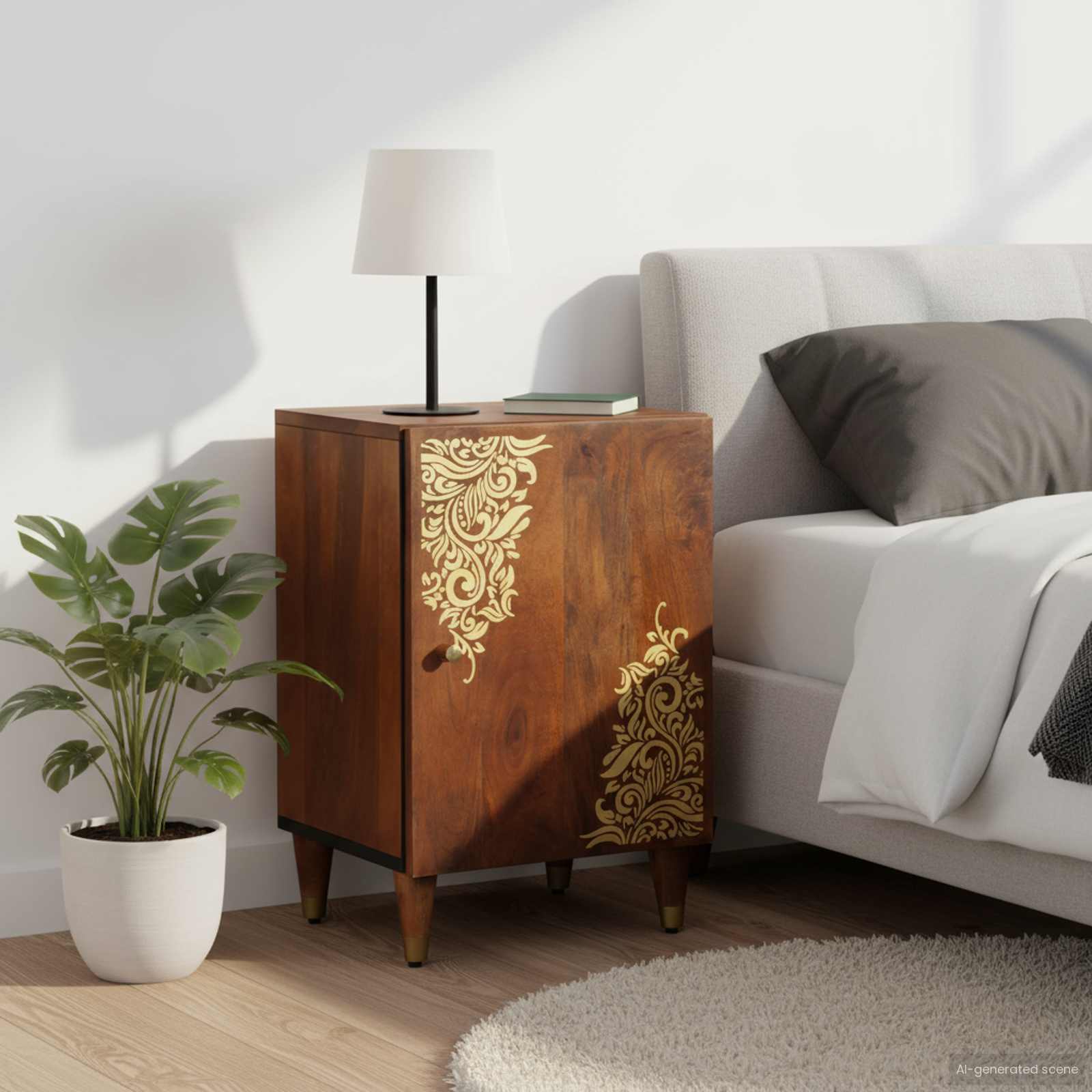 vidaXL Badkamerkast 38x33x58 cm Massief Mangohout