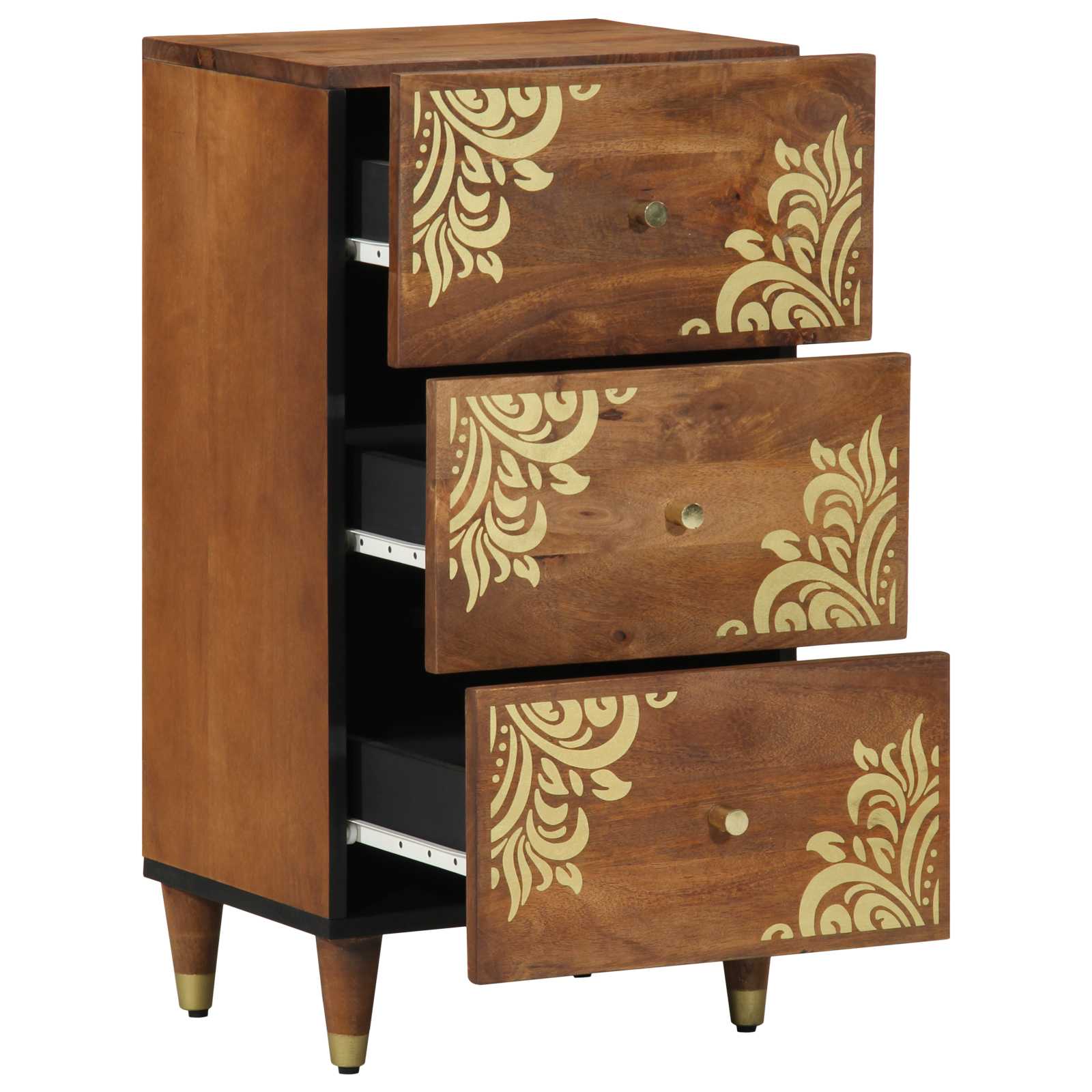 vidaXL Sideboard Honingbruin Massief Hout 40 x 33 x 75 cm Sideboard
