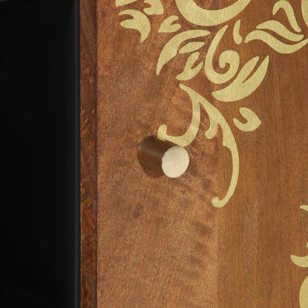 vidaXL Dressoir 90x33x75 cm Massief Mango Hout
