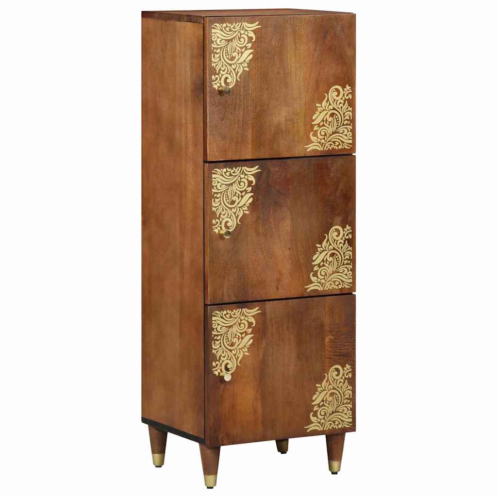 vidaXL Highboard Honingbruin met gouden accenten Massief mangohout