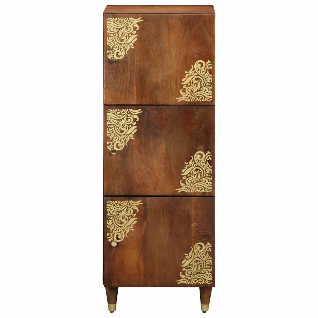 vidaXL Highboard Honingbruin met gouden accenten Massief mangohout