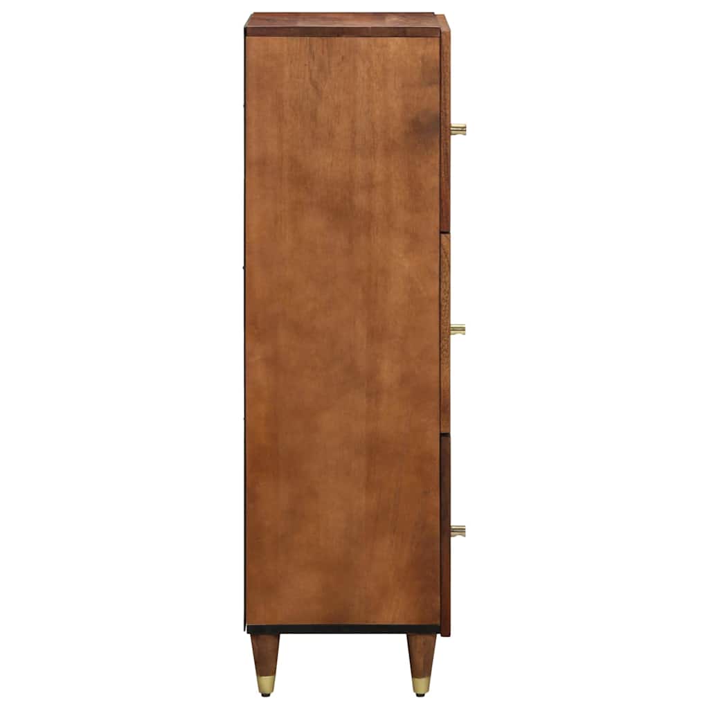 vidaXL Highboard Honingbruin met gouden accenten Massief mangohout