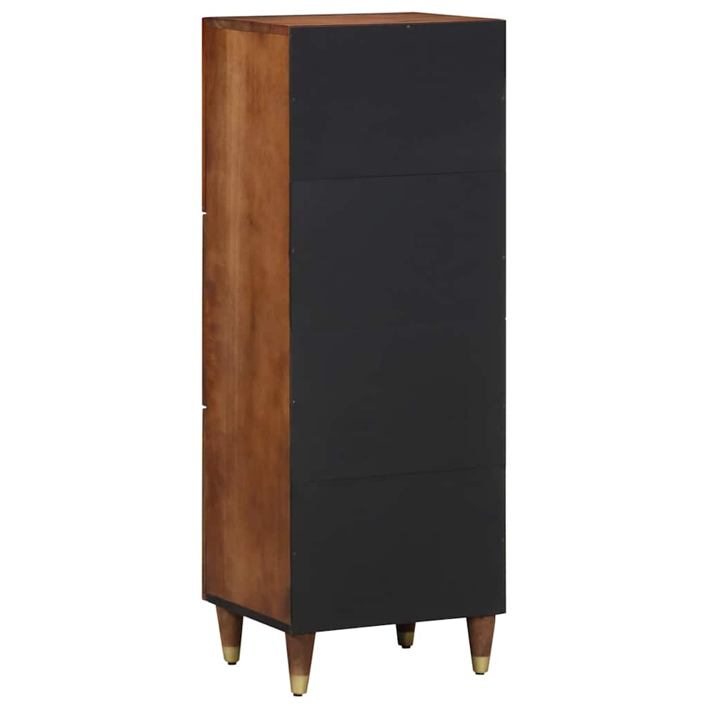 vidaXL Highboard Honingbruin met gouden accenten Massief mangohout