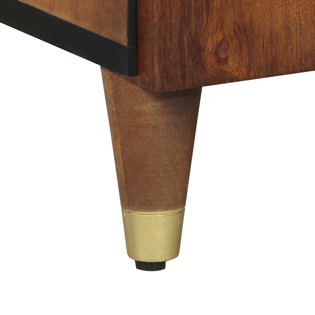 vidaXL Highboard Honingbruin met gouden accenten Massief mangohout