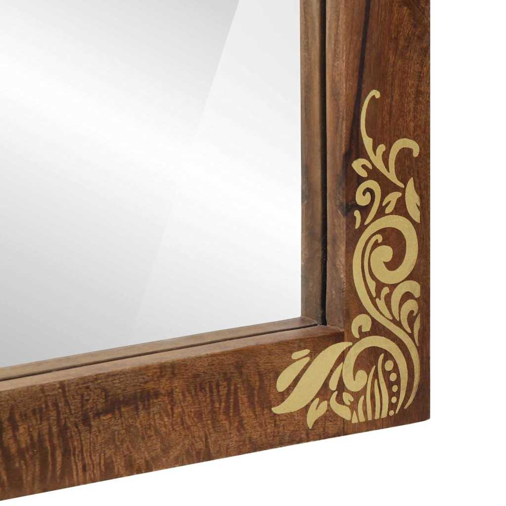 vidaXL Badkamerspiegel 50x70x3 cm van Massief Mango Hout