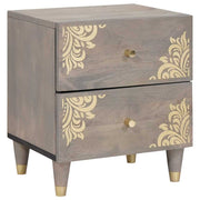 vidaXL Nachtkast 40x33x46 cm Massief Houten Mangohout