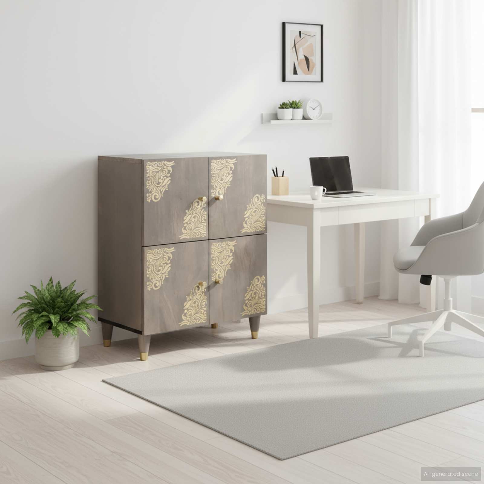 vidaXL Dressoir Honingbruin Massief acaciahout 60 x 33 x 75 cm Dressoir
