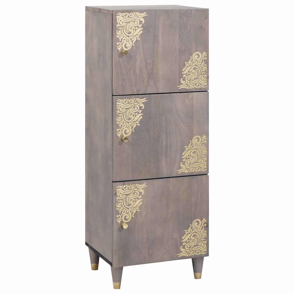 vidaXL Highboard Honingbruin met gouden accenten Massief mangohout