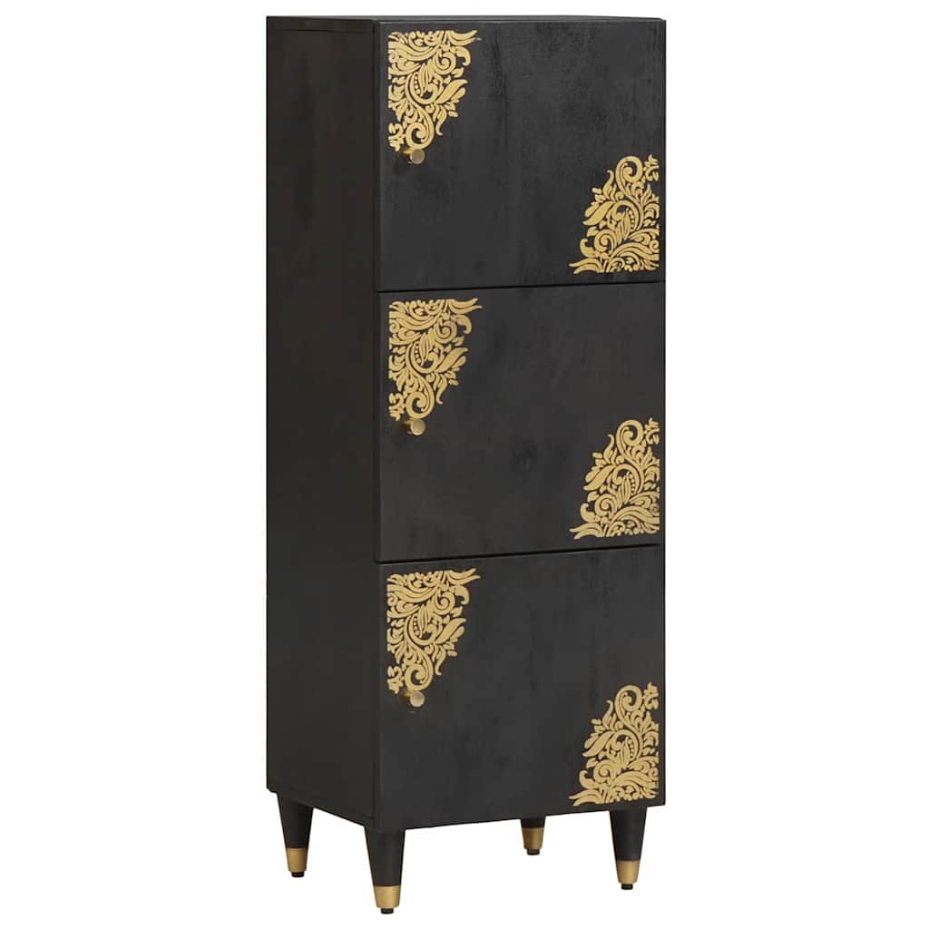 vidaXL Highboard Honingbruin met gouden accenten Massief mangohout