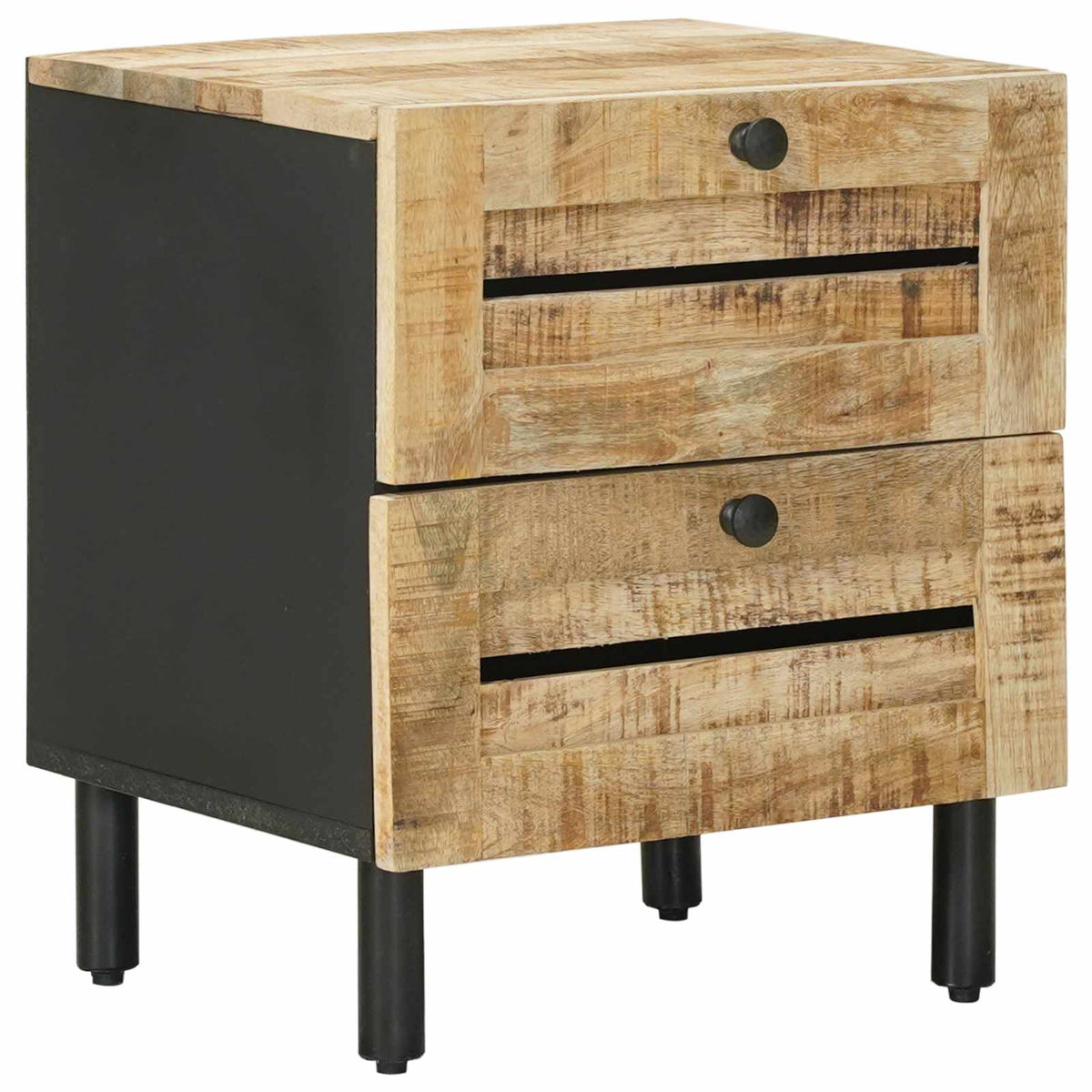 vidaXL Nachtkastje Naturel 40 x 33 x 46 cm Massief Mango Hout