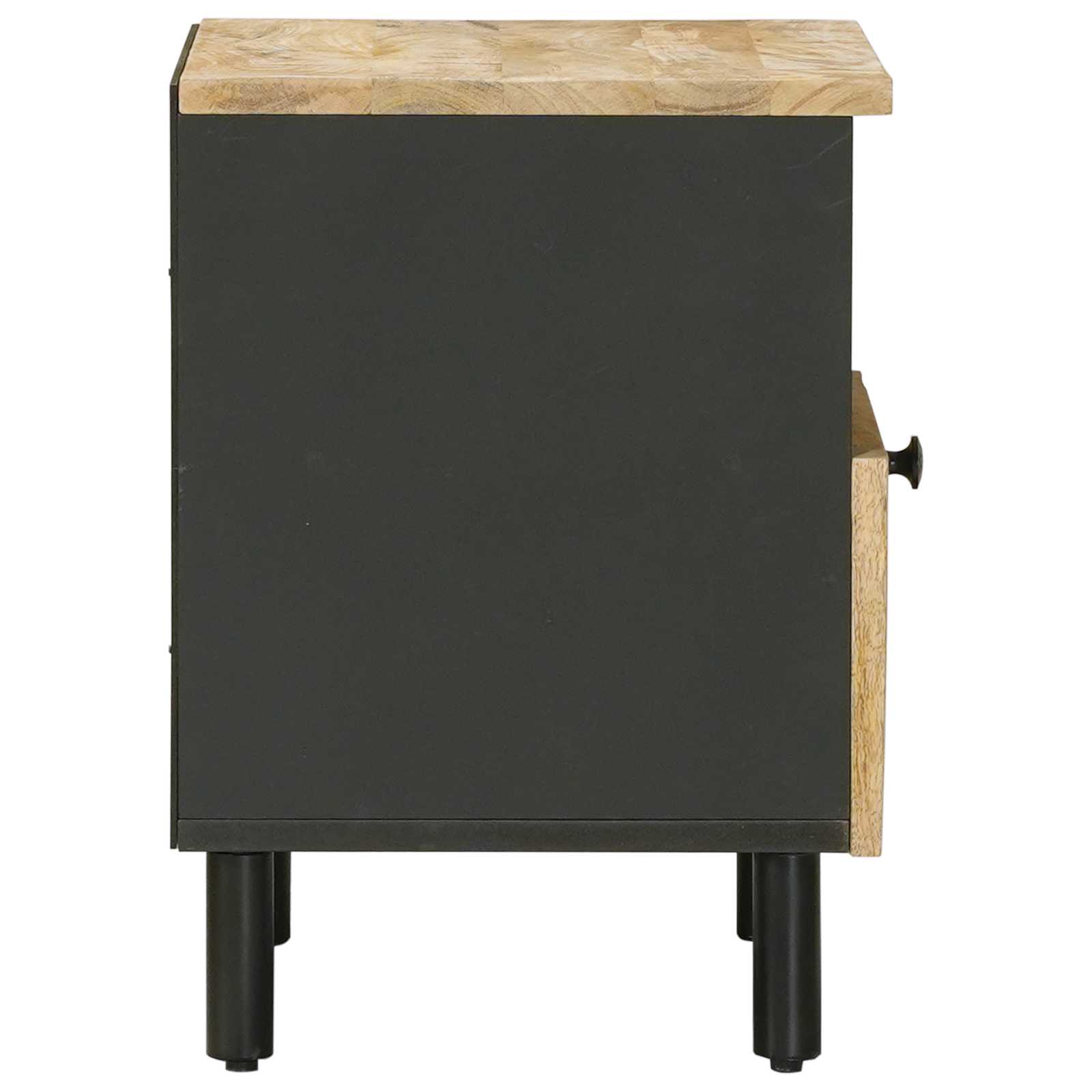 vidaXL Nachtkastje 2 st Naturel 40 x 33 x 46 cm Massief Mango Hout