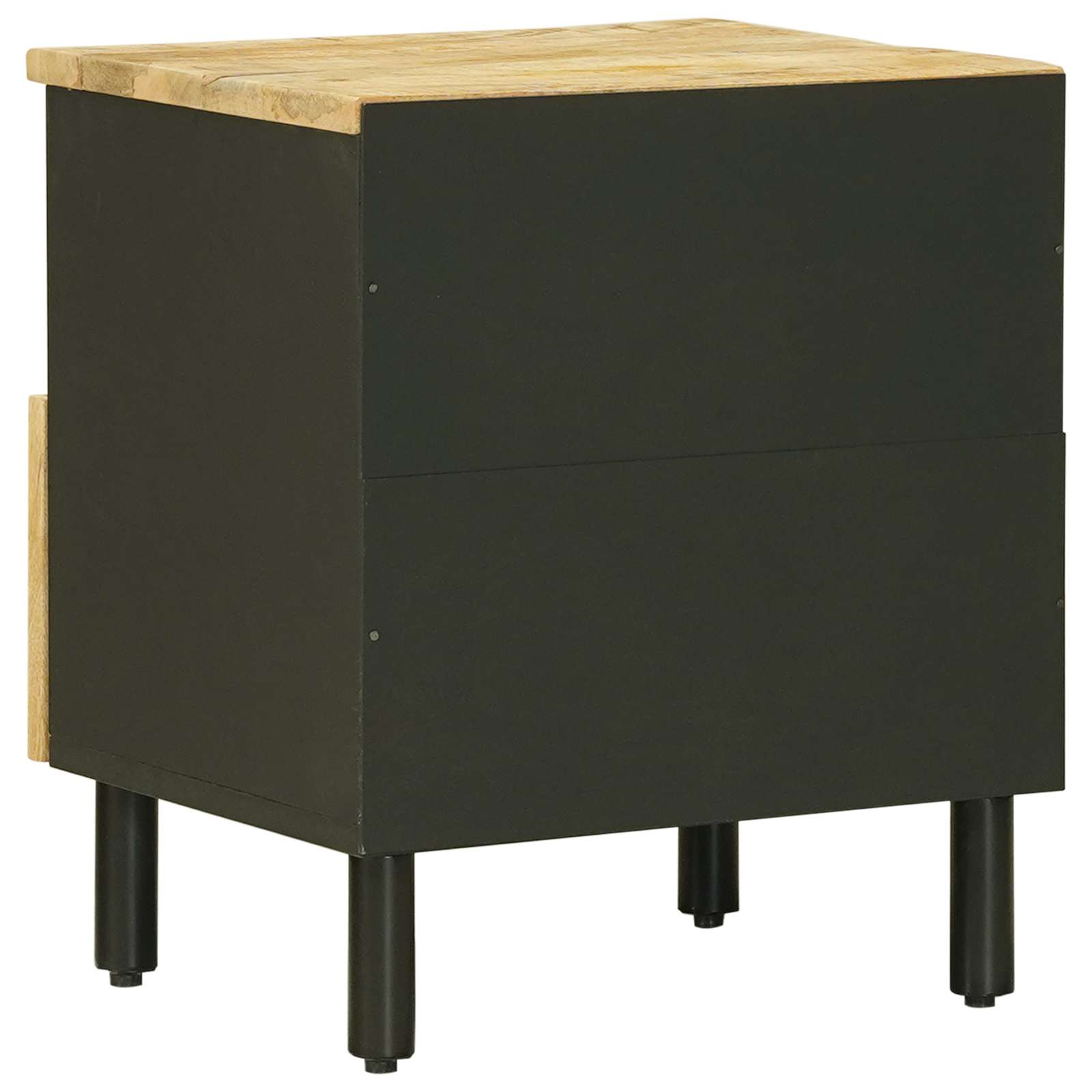 vidaXL Nachtkastje 2 st Naturel 40 x 33 x 46 cm Massief Mango Hout