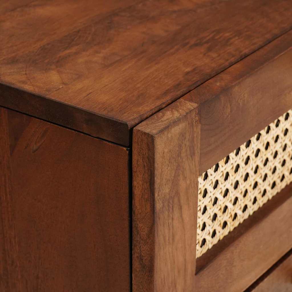 vidaXL Nachtkastjes met lade Massief mango hout en engineered hout