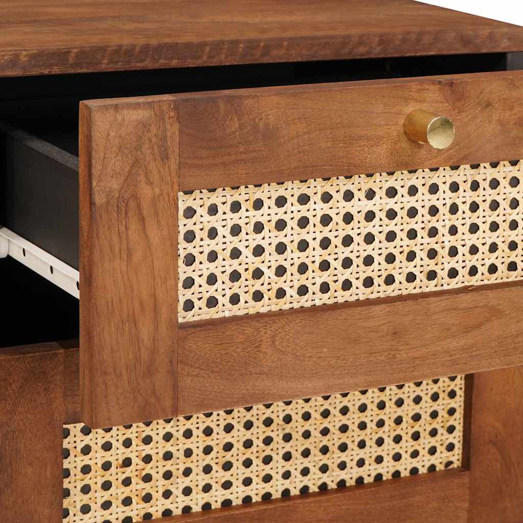 vidaXL Nachtkastjes met lade Massief mango hout en engineered hout