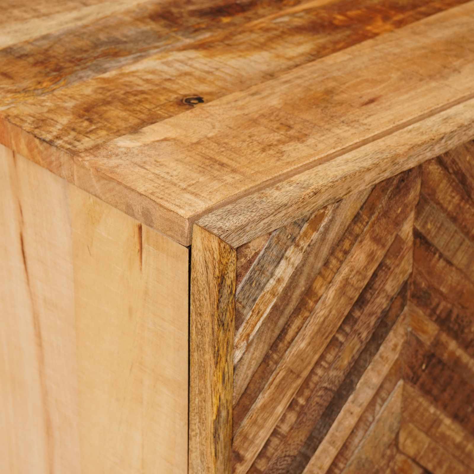 vidaXL Nachtkastje Bruin 40 x 33,5 x 46 cm Massief Mango Hout