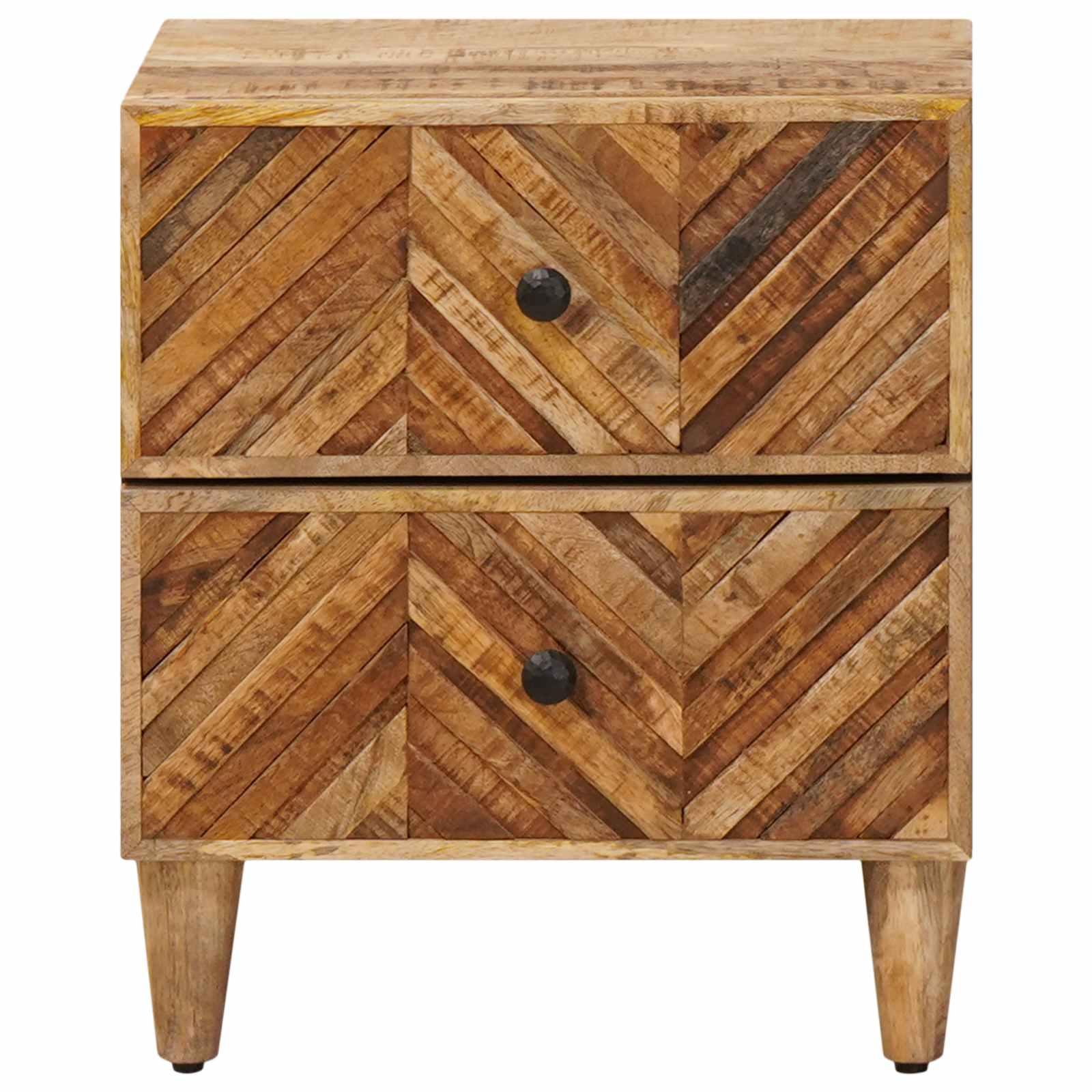 vidaXL Nachtkastje met lade Bruin 40 x 33,5 x 46 cm Massief Mango Hout